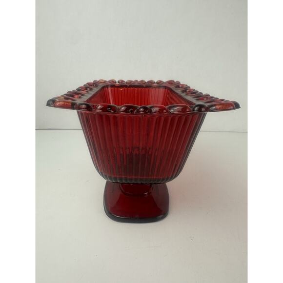 FTDA 1981 Retangular Vintage Pedestal Dish 7" x 5" x 4.5" - Picture 3 of 7